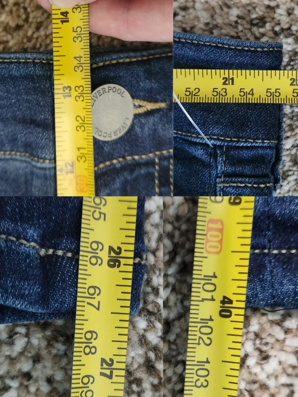 Liverpool Eco Abby Hi-Rise Skinny Ankle Jeans Plus Size 24W Dark Wash NWT